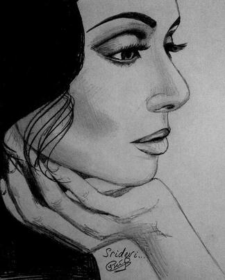 Beautiful Sridevi Sketches by Seda
