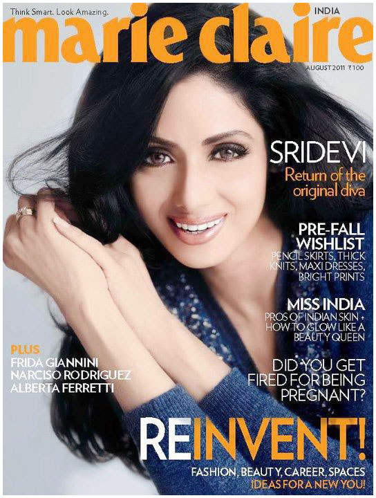 Sridevi on Marie Claire Cover
